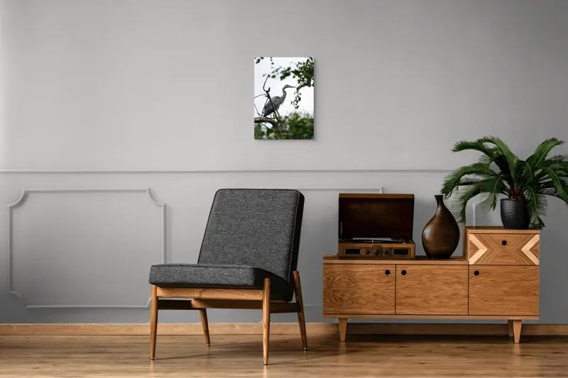 Tablou Canvas Natură Pasăre Copac Frunziș Observație, 39 x 54 cm – poza 8