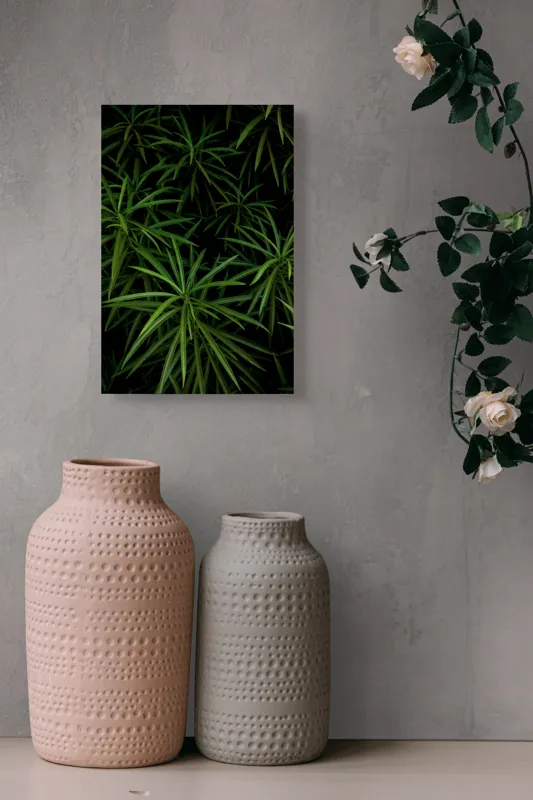 Tablou Canvas Frunziș Verde Natură Tropical Abundență Textură, 26 x 39 cm – poza 6