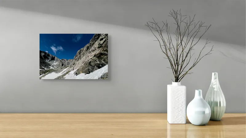 Tablou Canvas Peisaj Alpin Aventură Munți Zăpadă Rocă, 39 x 26 cm – poza 8