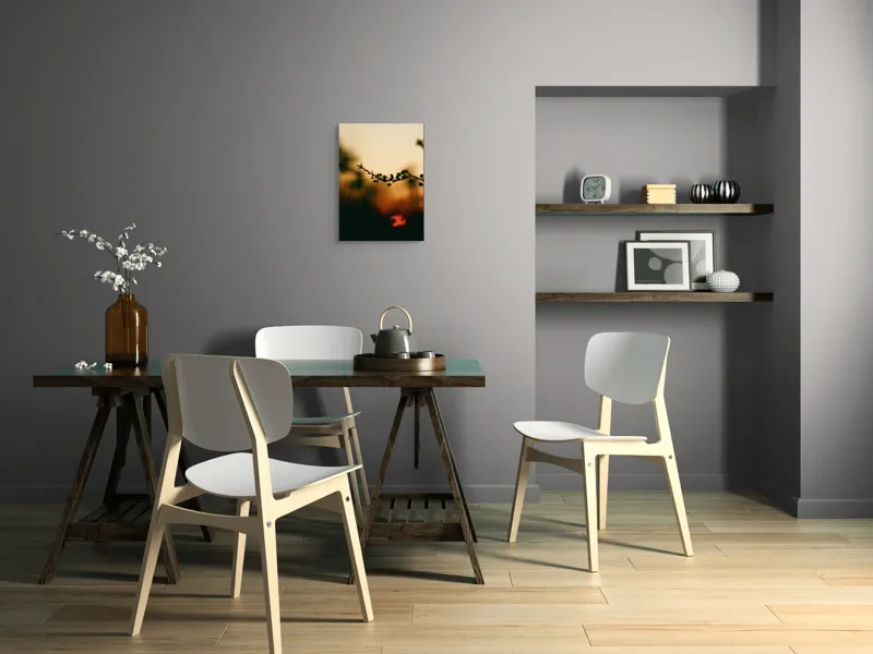 Tablou Canvas Apus de Soare printre Ramuri Natură Calm, 39 x 54 cm – poza 7