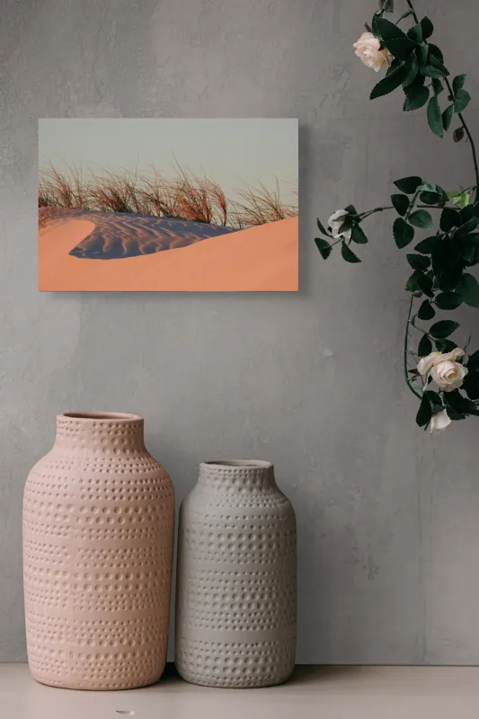 Tablou Canvas Umbrele serii pe dunele aurii Textură Calm Serenitate, 39 x 26 cm – poza 4