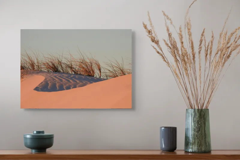 Tablou Canvas Umbrele serii pe dunele aurii Textură Calm Serenitate, 54 x 39 cm – poza 4