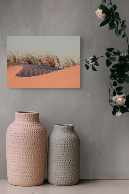 Tablou Canvas Umbrele serii pe dunele aurii Textură Calm Serenitate, 54 x 39 cm – poza 8