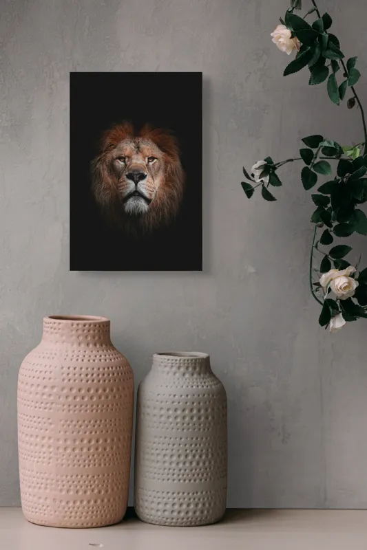 Tablou Canvas Leu Regal Majestic din Savană, 26 x 39 cm – poza 6