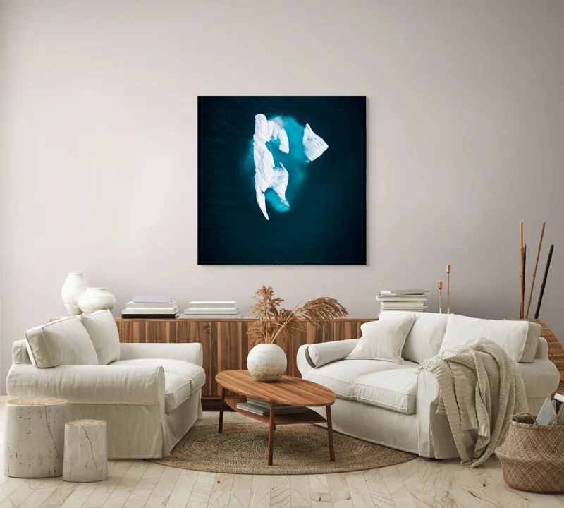 Tablou Canvas Iceberg Ocean Frumusețe Natură Mister, 100 x 100 cm – poza 3