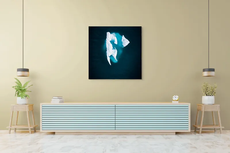 Tablou Canvas Iceberg Ocean Frumusețe Natură Mister, 100 x 100 cm – poza 5