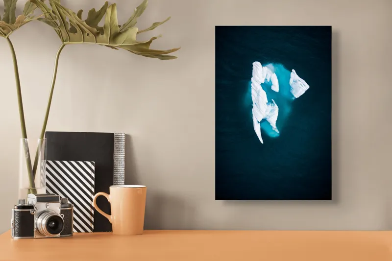 Tablou Canvas Iceberg Ocean Frumusețe Natură Mister, 26 x 39 cm – poza 3