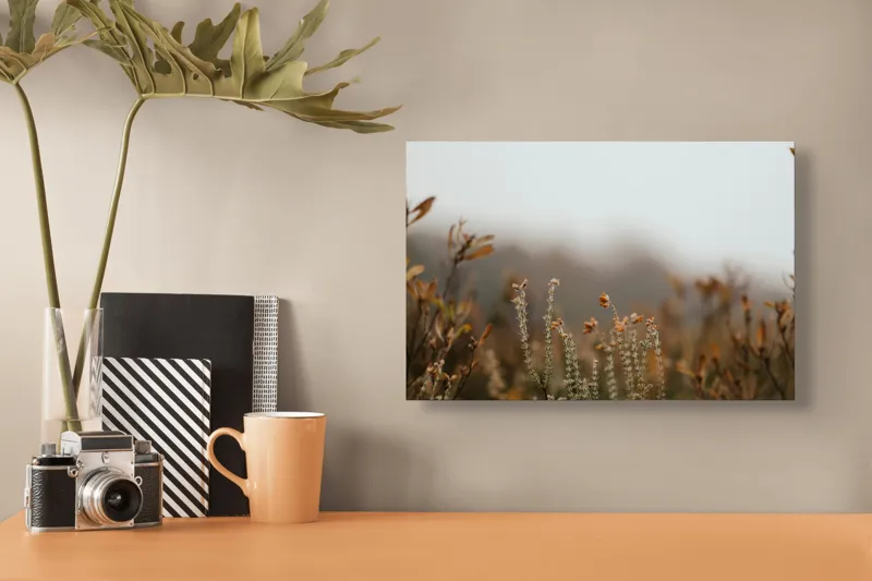 Tablou Canvas Natură Toamnă Frunze Vânt Culoare Blândețe, 39 x 26 cm – poza 3
