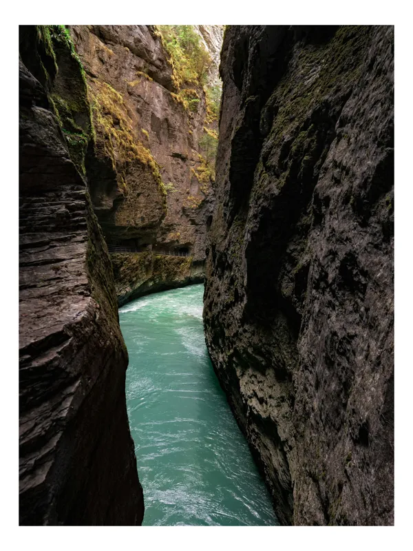Tablou Canvas Canion Umbros - Artă Natură și Apă, 100 x 100 cm