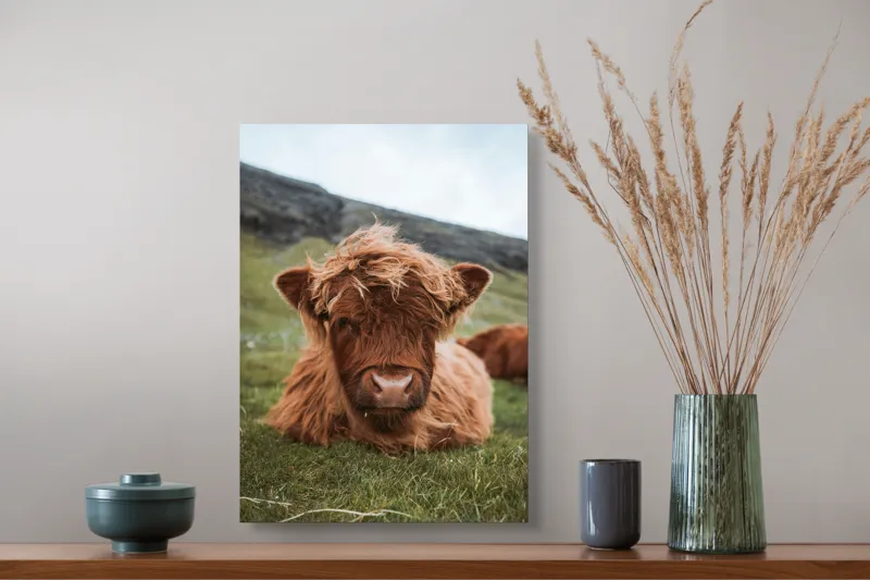 Tablou Canvas Peisaj Montan Vițel Fioros Art Decor, 39 x 54 cm – poza 3