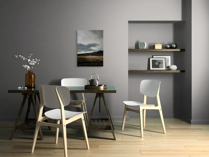 Tablou Canvas Peisaj Casă sub Cer înnorat Natură Solitudine, 50 x 70 cm – poza 5