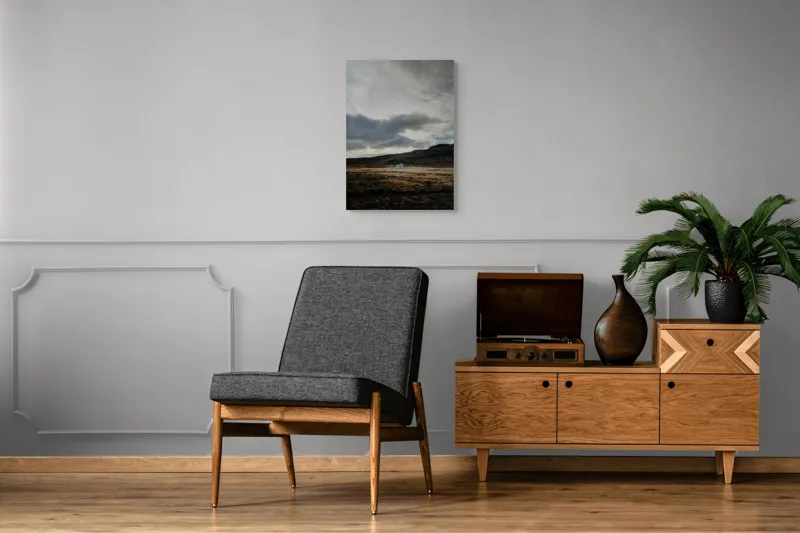 Tablou Canvas Peisaj Casă sub Cer înnorat Natură Solitudine, 50 x 70 cm – poza 8