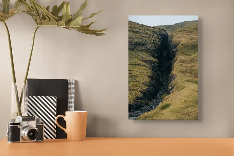 Tablou Canvas pe temă de natură: Canion în ruginiul toamnei, 26 x 39 cm – poza 3