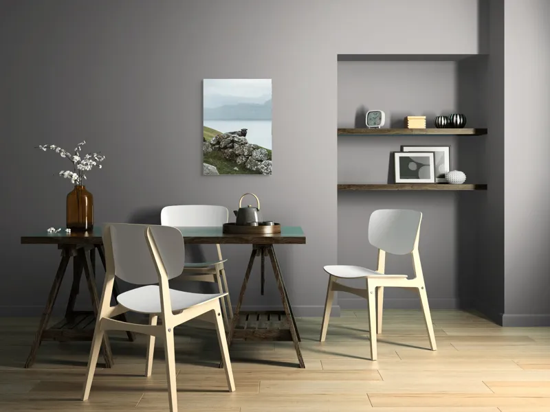 Tablou Canvas Peisaj Noros cu Oaie pe Deal Stâncos, 50 x 70 cm – poza 5