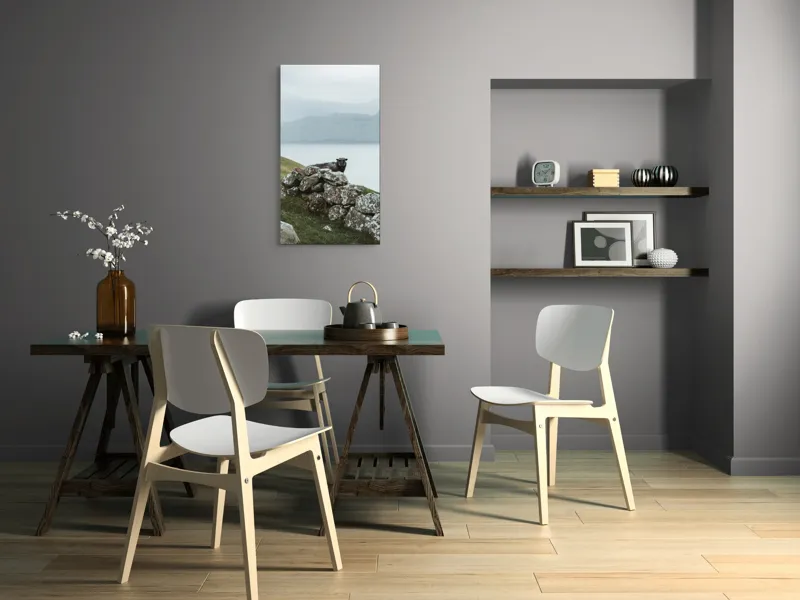 Tablou Canvas Peisaj Noros cu Oaie pe Deal Stâncos, 50 x 90 cm – poza 4