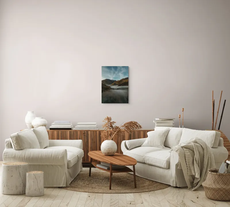 Tablou Canvas Peisaj Norvegian Cu Culorile Toamnei, 39 x 54 cm – poza 5