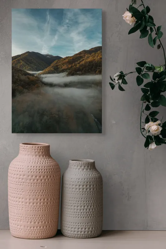 Tablou Canvas Peisaj Norvegian Cu Culorile Toamnei, 39 x 54 cm – poza 6