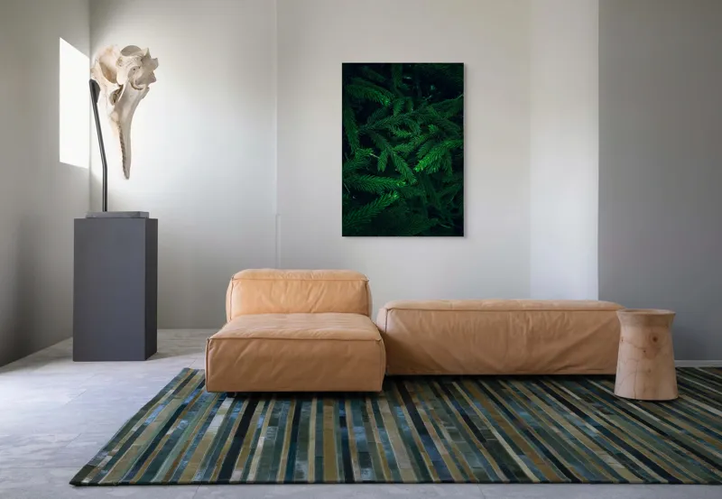 Tablou Canvas, "Verde infinit în ramuri dese", Verde, Densitate, Textură, Frunziș, Natură, Profunzime, Mister, Viu, 70 x 100 cm – poza 7