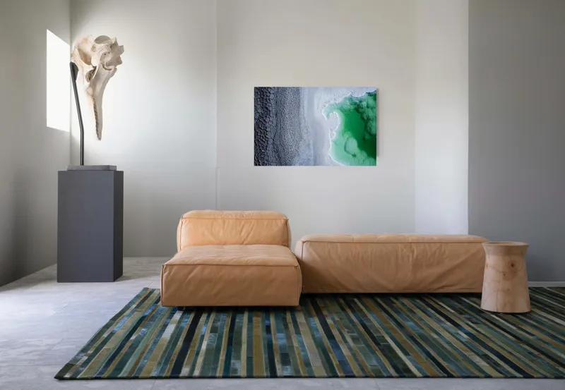 Tablou Canvas, "Contraste naturale surse de viață", Gheață, Texturi, Contraste, Verde, Abstract, Natură, Apă, Forme, Mineralizare, Frumusețe, 90 x 50 cm – poza 8