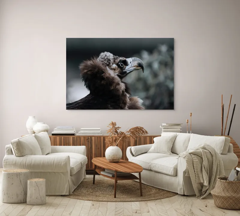 Tablou Canvas, "Vulturul contemplativ al înălțimilor montane", Majestic, Regal, Observant, Powerful, Graceful, 150 x 100 cm – poza 3