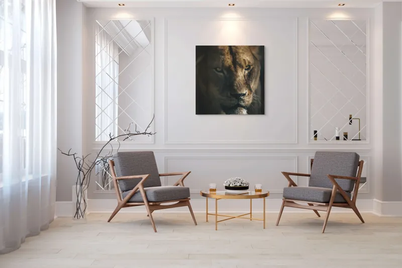 Tablou Canvas, "Regina tainică a savanei africane", Nu știu cine este în imagine., 100 x 100 cm – poza 7