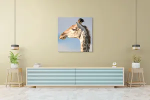 Tablou Canvas, Giraffe, Serengeti, Graceful, Majestic, Spotted, Elegant, Sky, Wildlife, 100 x 100 cm – poza 5