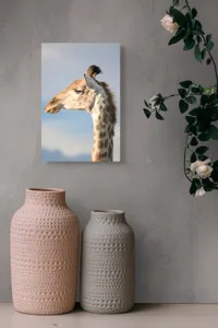 Tablou Canvas, Giraffe, Serengeti, Graceful, Majestic, Spotted, Elegant, Sky, Wildlife, 26 x 39 cm – poza 6