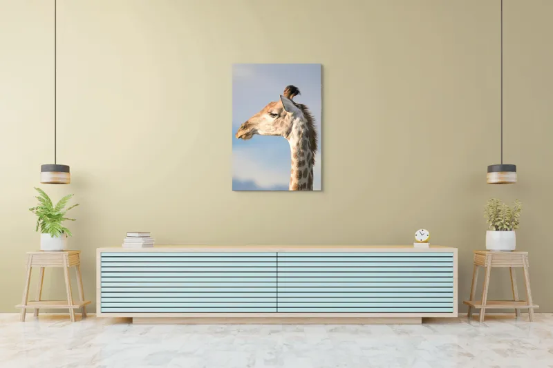 Tablou Canvas, "Nu știu cine este în imagine.", Giraffe, Serengeti, Graceful, Majestic, Spotted, Elegant, Sky, Wildlife, 70 x 100 cm – poza 5