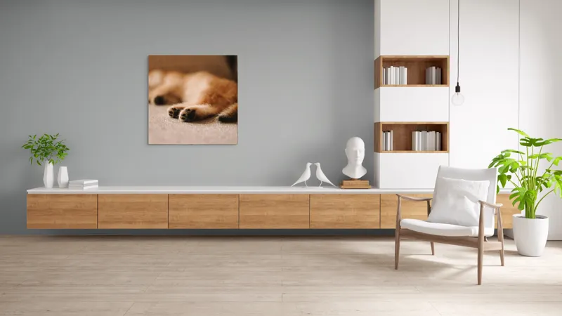 Tablou Canvas, "Somnul dulce al pisicuței pufoase", 100 x 100 cm – poza 8