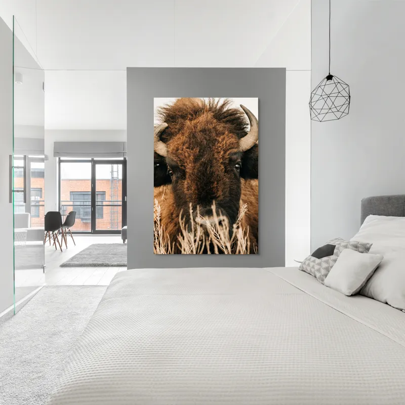 Tablou Canvas, "Bizonul în splendoarea naturii sălbatice", 100 x 150 cm – poza 5