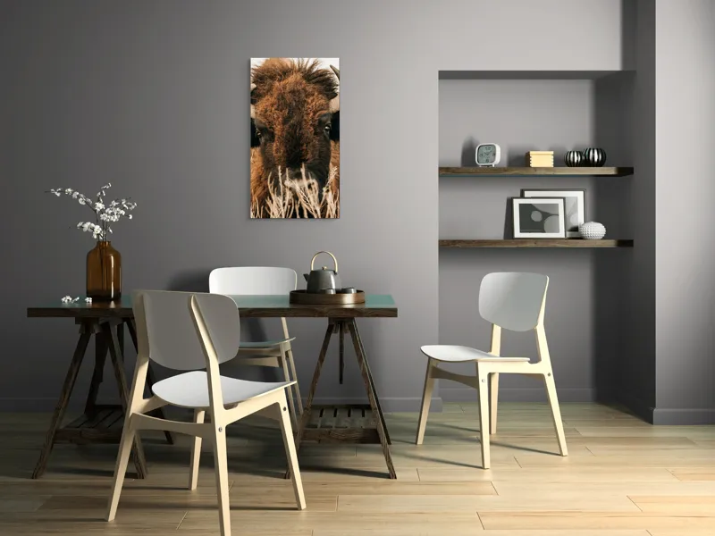 Tablou Canvas, "Bizonul în splendoarea naturii sălbatice", Nu pot să identific cine este în imagine., 50 x 90 cm – poza 4