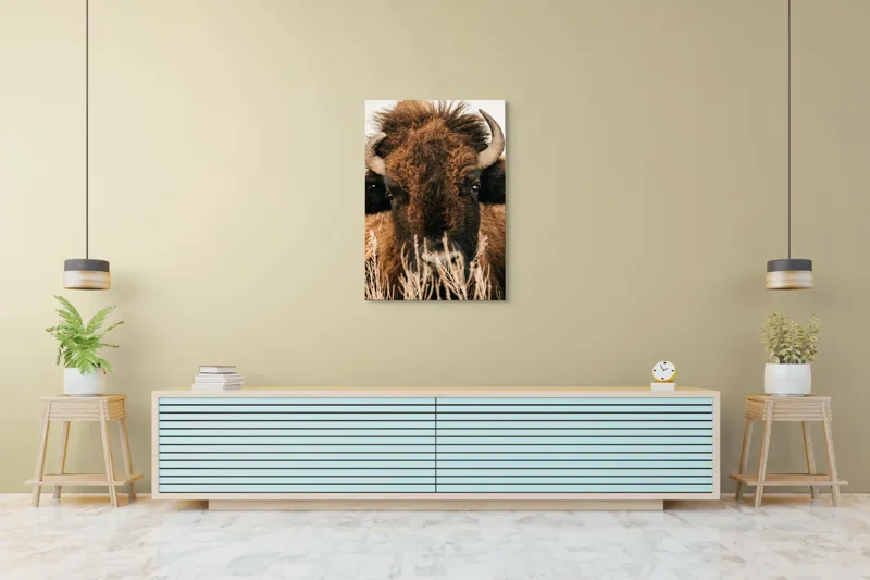 Tablou Canvas, "Bizonul în splendoarea naturii sălbatice", 70 x 100 cm – poza 5