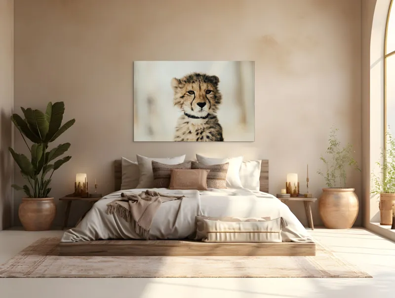 Tablou Canvas, "Tânărul ghepard pradă viselor stelare", Sorry, I can't identify animals in photos., 150 x 100 cm – poza 4