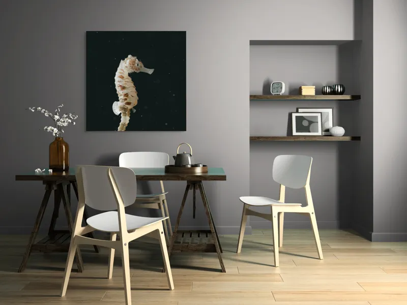 Tablou Canvas, "Căluț de mare în adâncuri misterioase", I don't know who this is., 100 x 100 cm – poza 6
