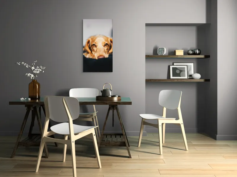 Tablou Canvas, "Visul blând al unui cățel curios", 50 x 90 cm – poza 4