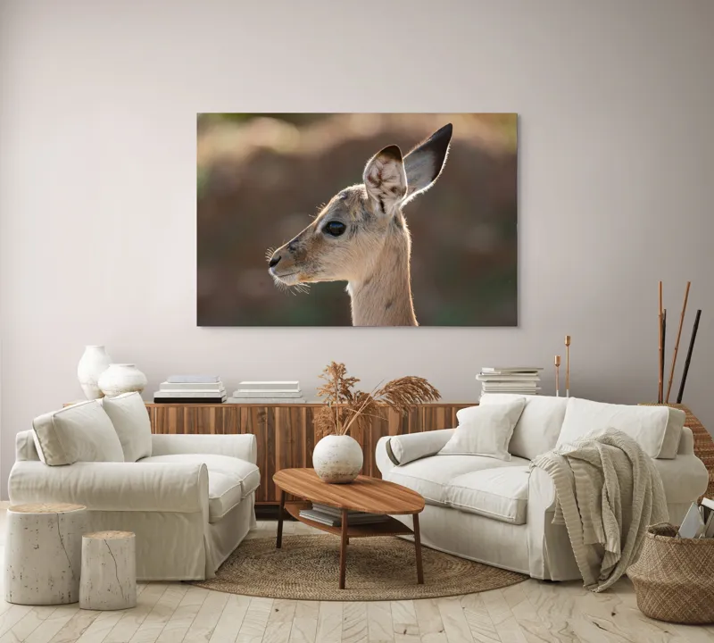 Tablou Canvas, "Silueta grațioasă a puiului de gazelă", 150 x 100 cm – poza 3