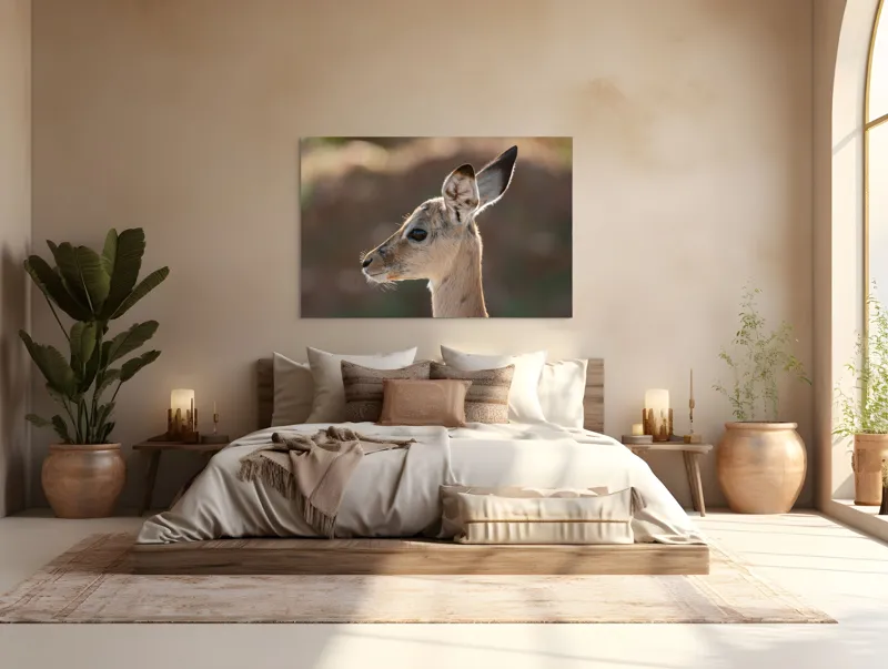 Tablou Canvas, "Silueta grațioasă a puiului de gazelă", 150 x 100 cm – poza 4