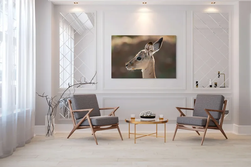 Tablou Canvas, "Silueta grațioasă a puiului de gazelă", 150 x 100 cm – poza 7