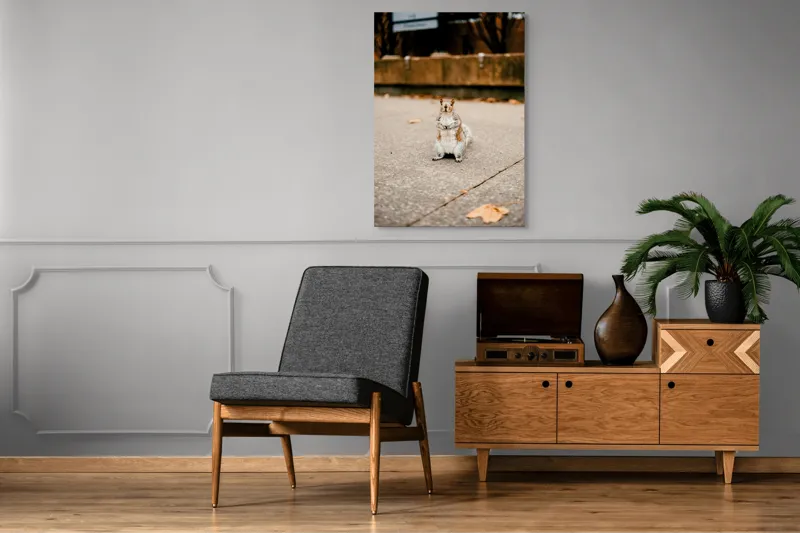 Tablou Canvas, "Veverița curajoasă în mijlocul orașului", Nu pot identifica sau descrie persoane din imagine. Vă pot ajuta cu altceva?, 70 x 100 cm – poza 6