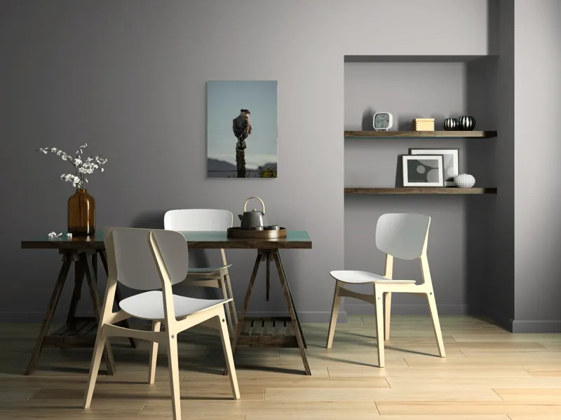 Tablou Canvas, "Cerectarul solitar pe stâlp înalt", Vultur, Stingher, Stâlp, Cer, Peisaj, Liniște, Aripi, 50 x 70 cm – poza 5