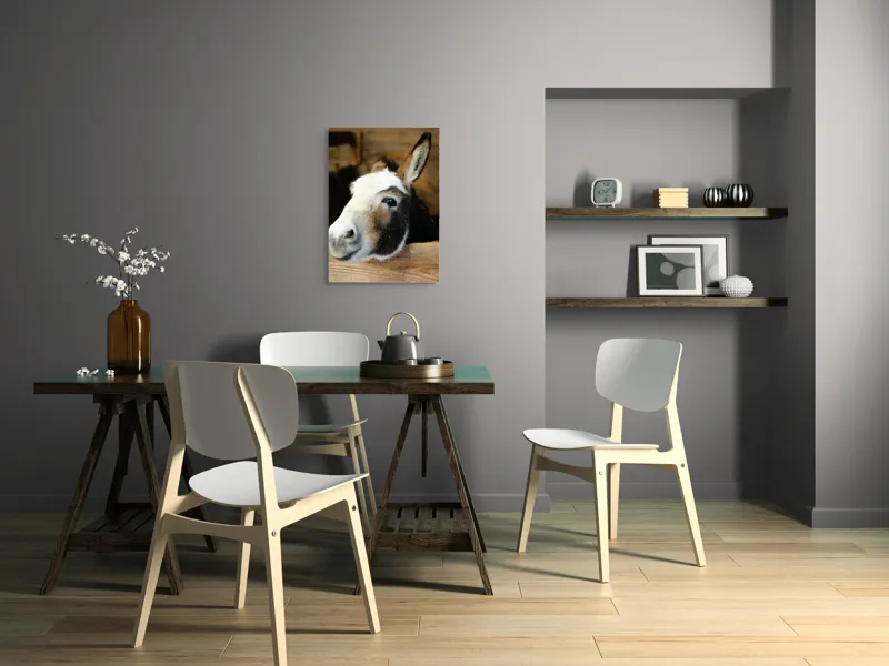Tablou Canvas, "Măgărușul din grajdul liniștit", Nu știu cine este în imagine., 50 x 70 cm – poza 5