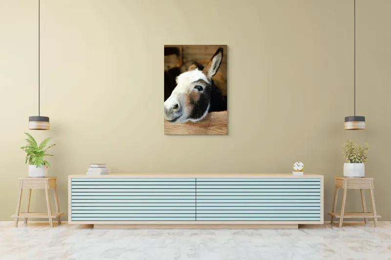Tablou Canvas, "Măgărușul din grajdul liniștit", 70 x 100 cm – poza 5