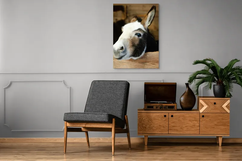 Tablou Canvas, "Măgărușul din grajdul liniștit", 70 x 100 cm – poza 6