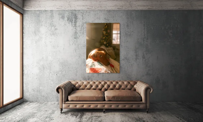 Tablou Canvas, "Lumina caldă a sărbătorilor de iarnă", Scânteietor, Crăciun, Cald, Odihnă, Luminos, Festiv, Reconfortant, Jucăuș, 100 x 150 cm – poza 6