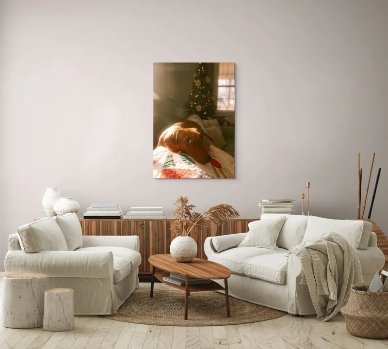 Tablou Canvas, "Lumina caldă a sărbătorilor de iarnă", Scânteietor, Crăciun, Cald, Odihnă, Luminos, Festiv, Reconfortant, Jucăuș, 70 x 100 cm – poza 4