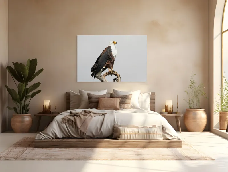 Tablou Canvas, "Vultur pe ramură uscată", Majestic, Regal, Powerful, Proud, Vigilant, Graceful, Commanding, 150 x 100 cm – poza 4