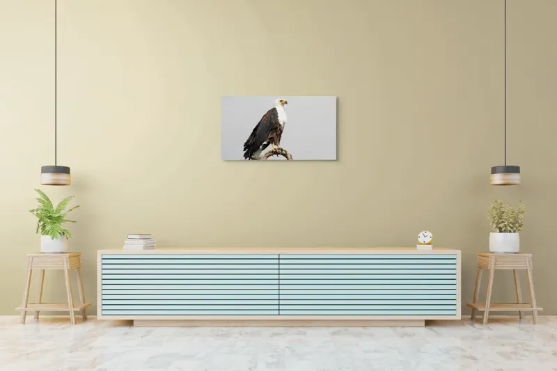 Tablou Canvas, "Vultur pe ramură uscată", Majestic, Regal, Powerful, Proud, Vigilant, Graceful, Commanding, 90 x 50 cm – poza 5