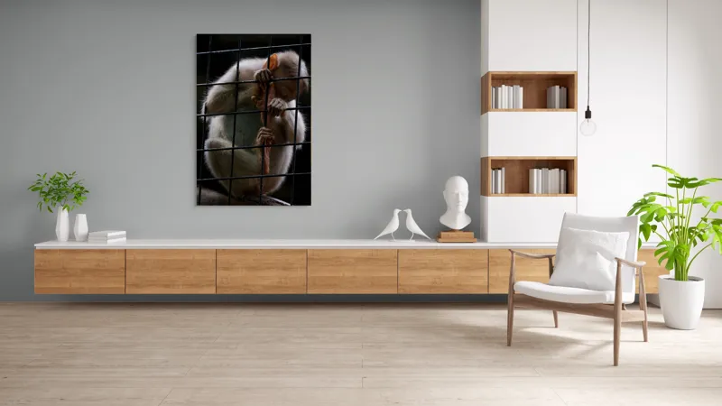 Tablou Canvas, "Frumusețea libertății pierdute în colivie", Îmi pare rău, nu pot ajuta în acest caz., 100 x 150 cm – poza 8