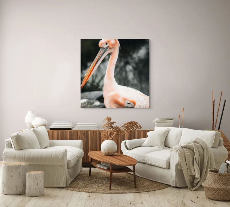 Tablou Canvas Pelicani într-o zi liniștită de vară, Artă Naturală, 100 x 100 cm – poza 3