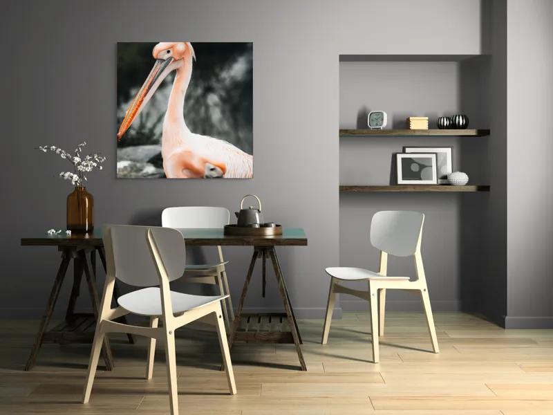Tablou Canvas Pelicani într-o zi liniștită de vară, Artă Naturală, 100 x 100 cm – poza 6